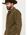 Brixton Men's Porter Long Sleeve Waffle Corduroy Button Down Shirt, Olive, hi-res