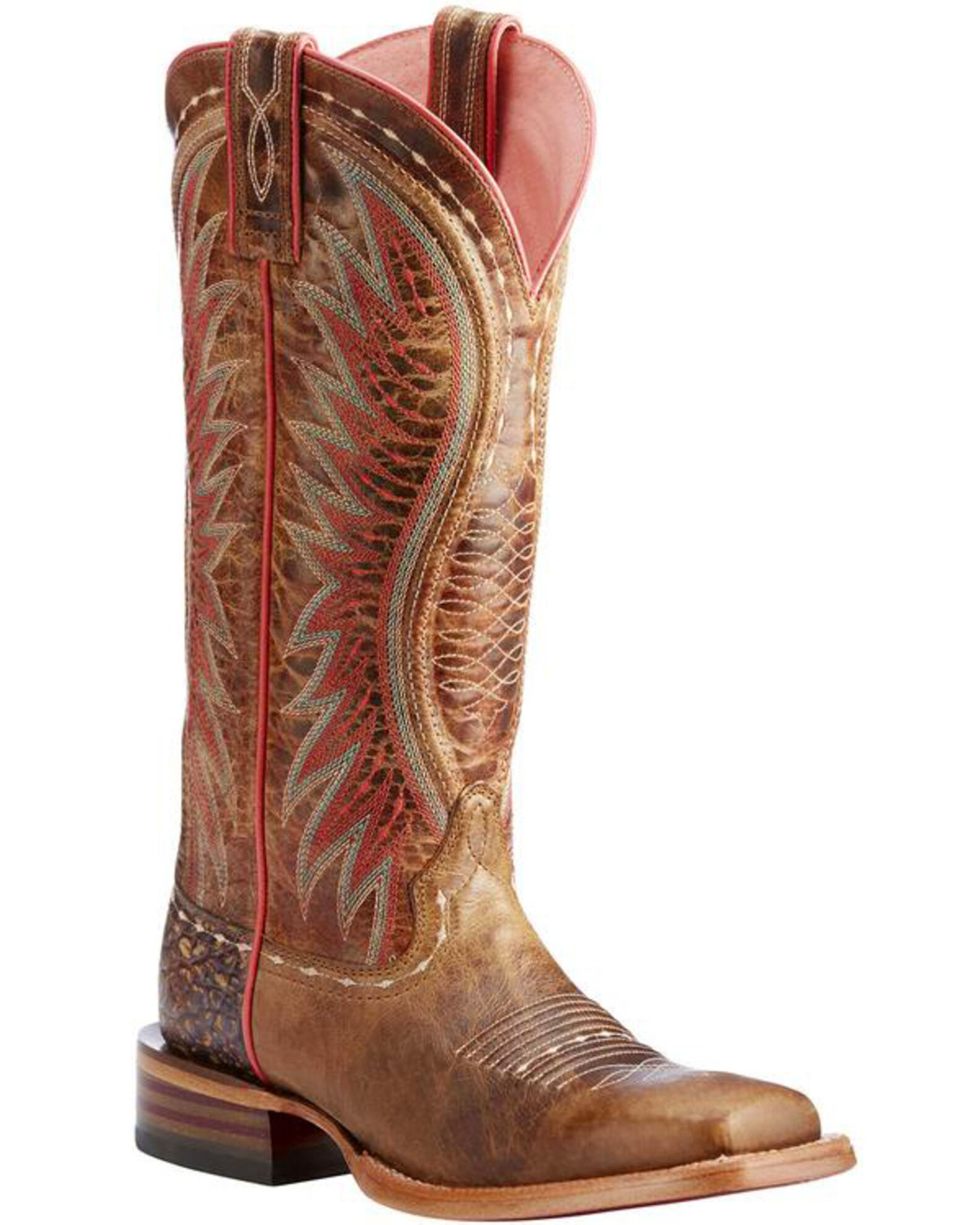 Ariat Women s Wheat Vaquera Dusted Boots Square Toe Boot Barn