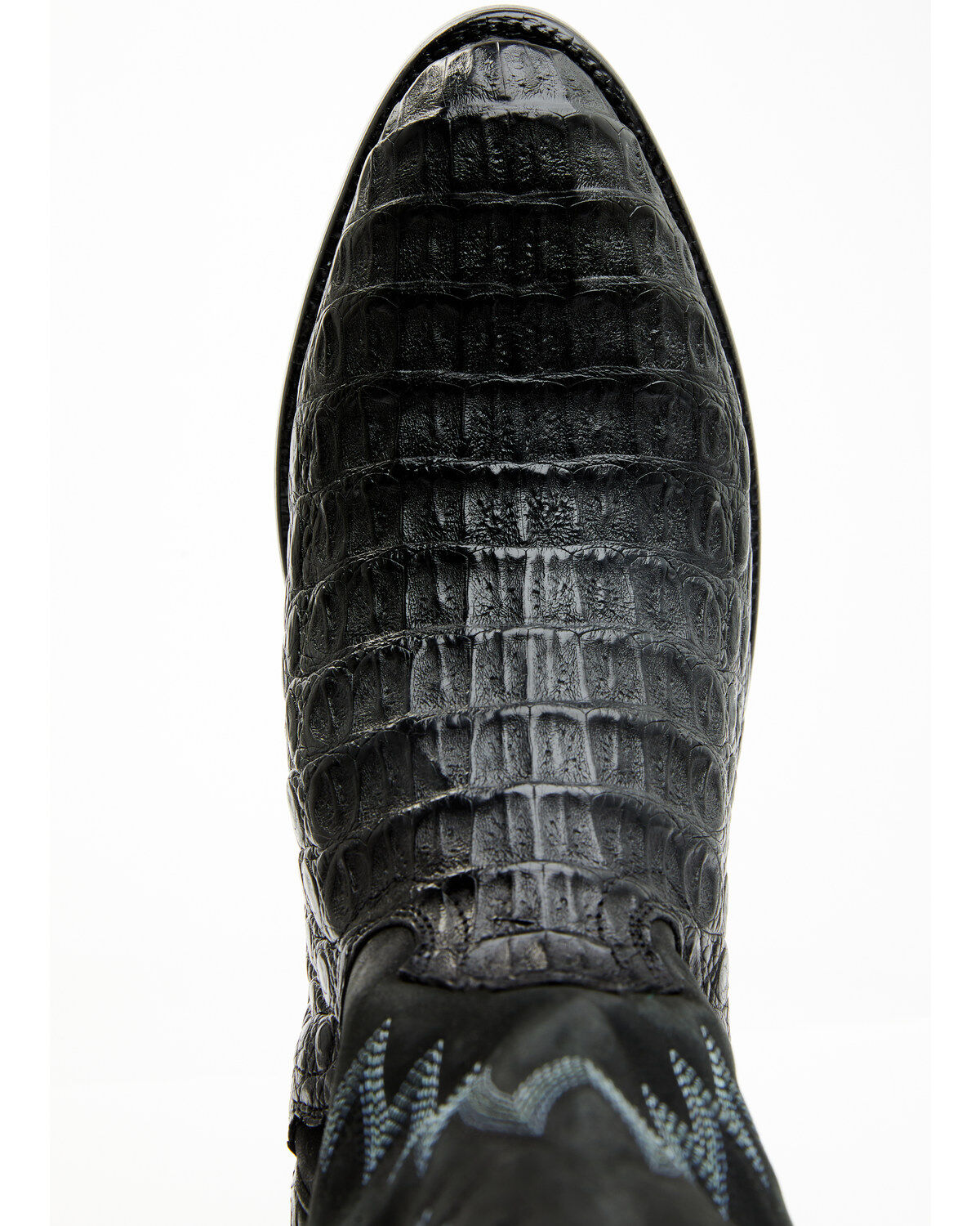 Image #6 - El Dorado Men's Exotic Caiman Western Boots - Round Toe, Black, hi-res
