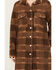 Image #3 - Panhandle Women's Plaid Print Knit Sweater Coat, Dark Brown, hi-res