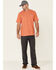 Image #2 - Carhartt Men's Red Clay Solid Relaxed Short Sleeve Work T-Shirt , , hi-res