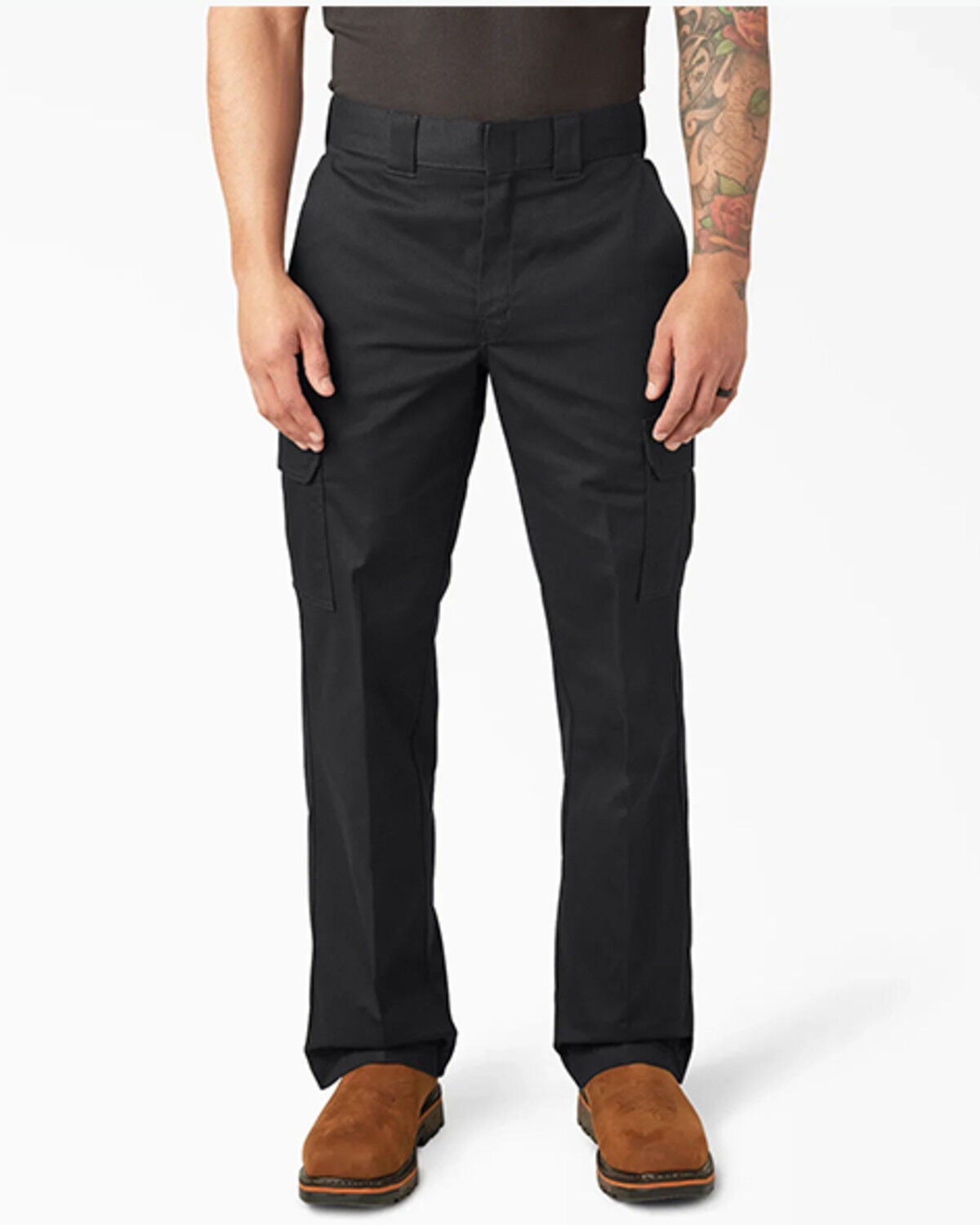 Image #1 - Dickies Men's Relaxed Fit Cargo Work Pants, Black, hi-res