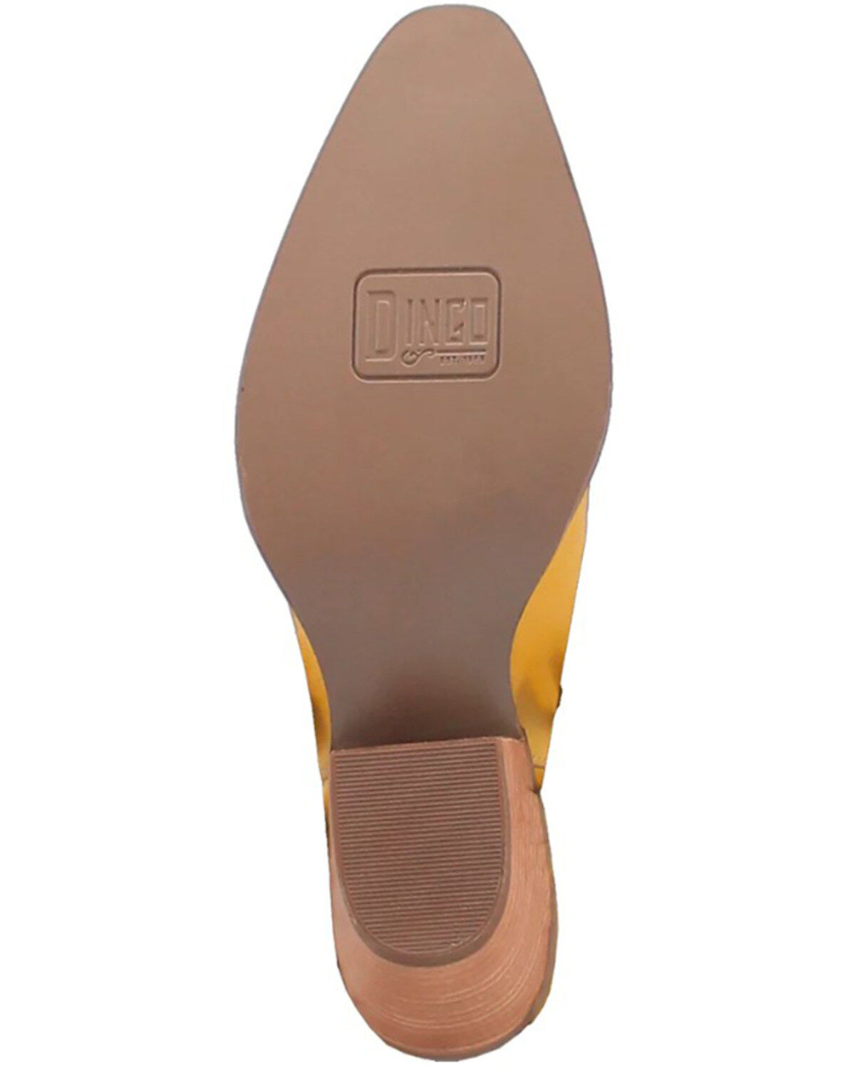 Image #7 - Dingo Women's Fine N' Dandy Leather Booties - Snip Toe, Yellow, hi-res