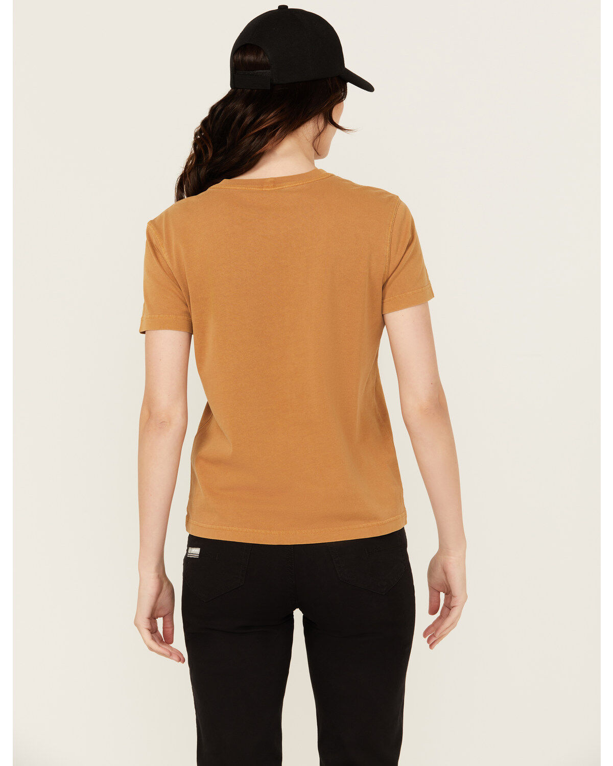 Image #4 - Carhartt Women's Re-Engineered Relaxed Fit Midweight Short Sleeve Pocket Work Tee, Tan, hi-res