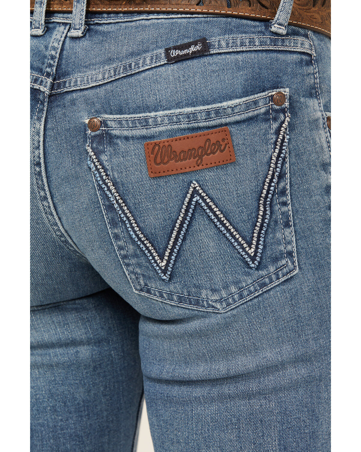 Image #4 - Wrangler Retro Women's Sadie Medium Wash Low Rise Stretch Trouser Jeans, Medium Wash, hi-res