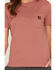 Image #3 - Carhartt Women's Irvine Relaxed Short Sleeve Work Shirt, Rose, hi-res