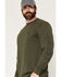 Image #2 - Brunt Workwear Men's Solid Long Sleeve Pocket Work T-Shirt, Heather Green, hi-res