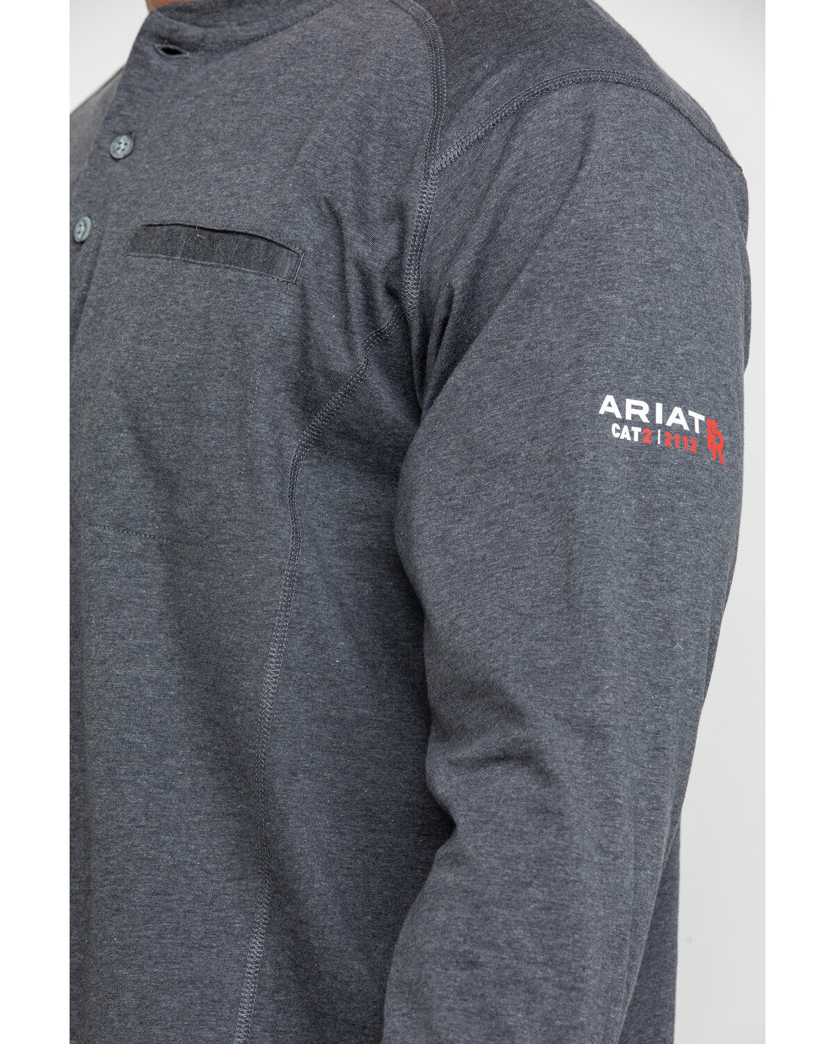 Image #4 - Ariat Men's FR Air Henley Long Sleeve Work Shirt - Big, , hi-res