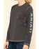 Image #4 - Ariat Women's Charcoal Heather Rebar Logo Long Sleeve Work Shirt, , hi-res