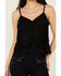 Image #3 - Idyllwind Women's Stafford Fringe Faux Suede Cropped Tank, Black, hi-res