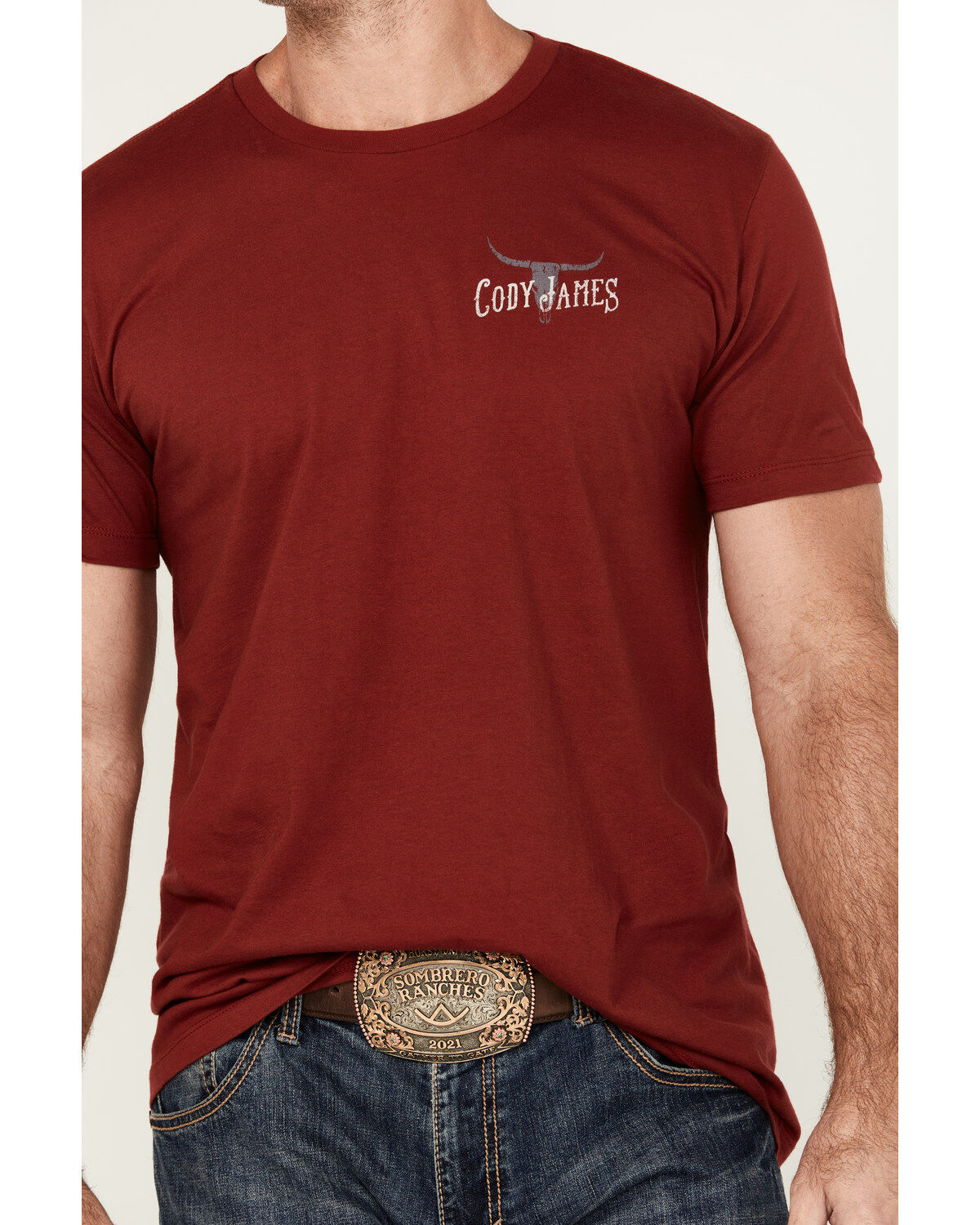 Image #3 - Cody James Men's Long Horn Short Sleeve Graphic T-Shirt, , hi-res