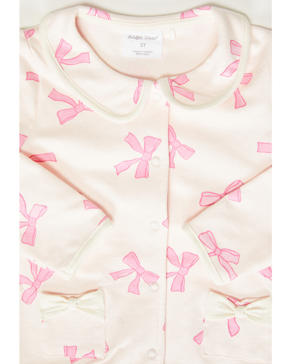 Image #3 - Angel Dear Toddler Girls' Bow Print Jacket, Light Pink, hi-res