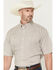 Image #2 - George Strait by Wrangler Men's Floral Geo Print Short Sleeve Button-Down Stretch Western Shirt - Big, Brown, hi-res