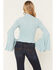 Image #4 - Shyanne Women's Solid Long Bell Sleeve Shirt, Aqua, hi-res