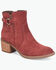 Image #1 - Born Women's Reis Western Booties - Round Toe, Dark Red, hi-res
