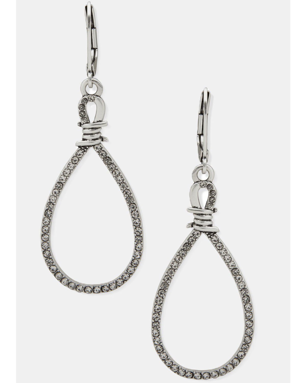 Lainey Wilson Women's Barbed Wire Embellished Earrings, Silver, hi-res