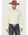 Image #1 - Resistol Men's Long Sleeve Button Down Western Shirt, Sage, hi-res