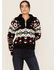 Image #1 - Idyllwind Women's Alpine Zip Front Sweater, Black, hi-res