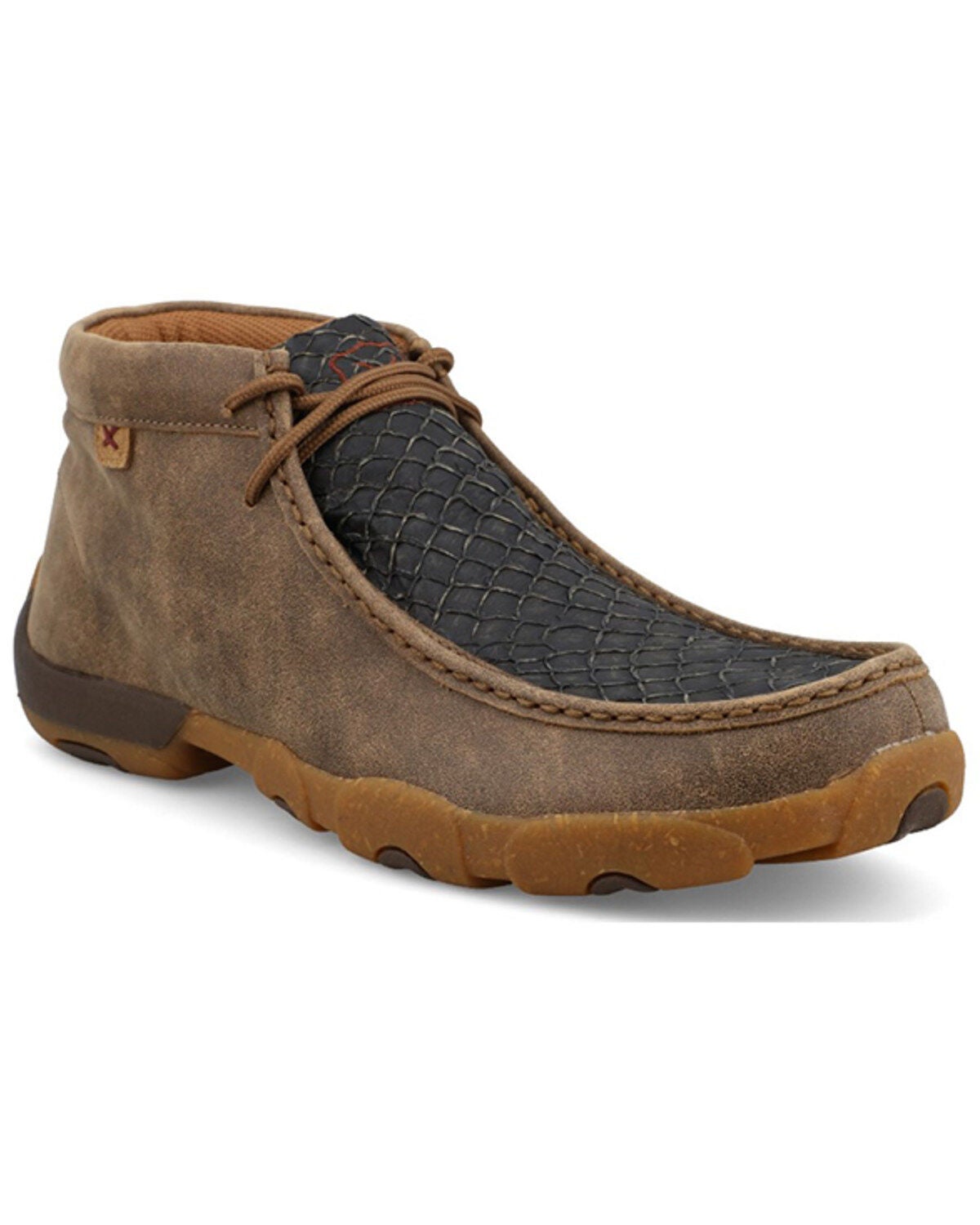 Twisted X Men's Exotic Seabass Chukka Driving Mocs, Black, hi-res