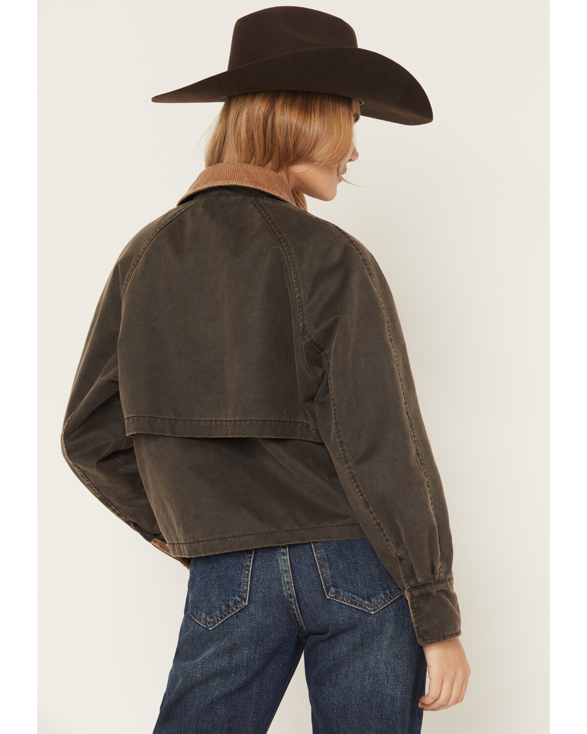 Image #4 - Stoosh Women's Acid Wash Snap Barn Jacket, Black, hi-res