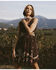 Image #1 - Shyanne Women's Embroidered Tulle Mini Dress, Chocolate, hi-res