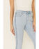Grace in LA Women's Distressed Flare Leg Jeans, Blue, hi-res