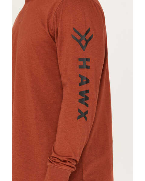 Hawx Men's Solid Logo Graphic Work T-Shirt , Red, hi-res