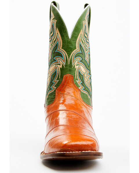Image #4 - Dan Post Men's Camel Eel Exotic Western Boots - Broad Square Toe , Multi, hi-res