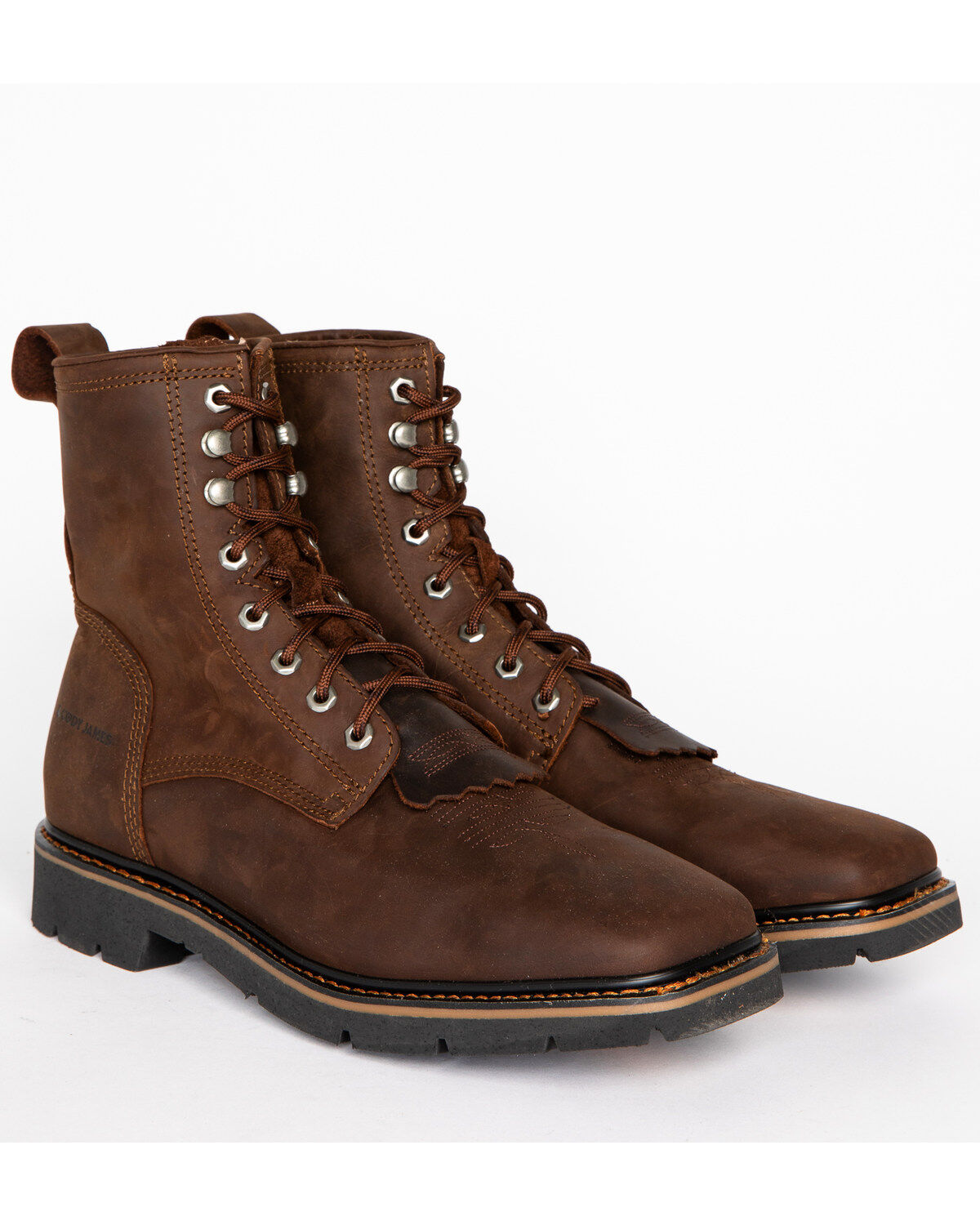 square toe work boots lace up