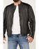 Maruitius Leather Men's Plexo Gray Zip-Front Leather Moto Jacket , Grey, hi-res