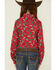 Image #4 - Roper Girls' Boot Scoot Print Long Sleeve Pearl Snap Western Shirt, Red, hi-res