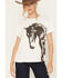 Image #3 - Shyanne Women's Horse Pixel Short Sleeve Graphic Tee, Cream, hi-res