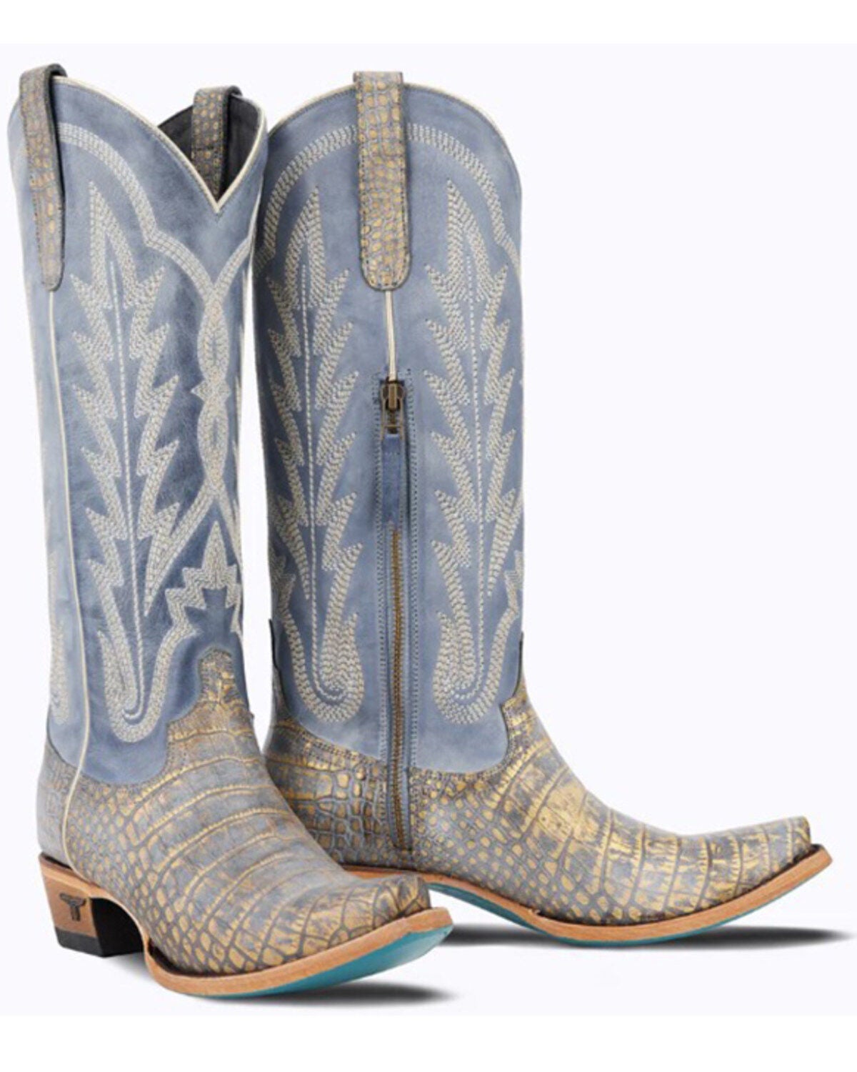 Lane Women's Skylight Tall Western Boots - Snip Toe, Blue, hi-res
