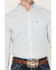 Image #3 - Ariat Men's Crow Longhorn Striped Fitted Long Sleeve Button-Down Western Shirt, White, hi-res