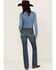 Image #1 - Wrangler Retro Women's Mae Medium Wash Mid Rise Stretch Bootcut Jeans, Medium Wash, hi-res