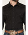 Image #3 - Wrangler Men's White Solid Dobby Long Sleeve Pearl Snap Western Shirt - Big & Tall, Black, hi-res