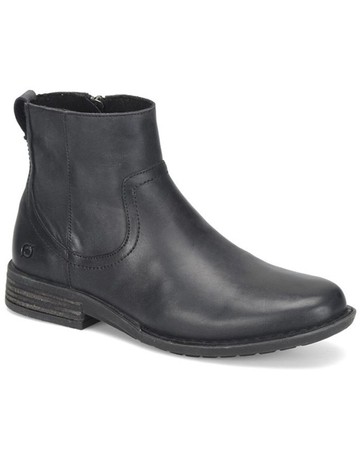 Image #1 - Born Men's Reed Ankle Boots - Round Toe, Black, hi-res