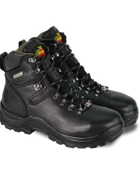 Thorogood Men's 6" Omni Made In The USA Waterproof Work Boots - Steel Toe, Black, hi-res