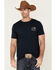 Howitzer Men's Coiled Freedom Flag Short Sleeve Graphic T-Shirt , Navy, hi-res