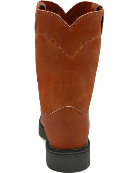 Image #7 - Justin Men's Cargo Brown Pull-On Work Boots - Soft Toe, , hi-res