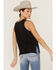 Panhandle Women's Howdy Graphic Muscle Tank Top , Black, hi-res