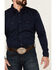 Blue Ranchwear Men's Heavy Twill Long Sleeve Snap Western Shirt , Navy, hi-res