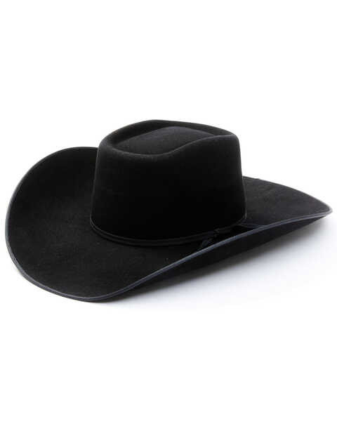 Cody James 6X Fur Felt Brick Western Hat , Black, hi-res