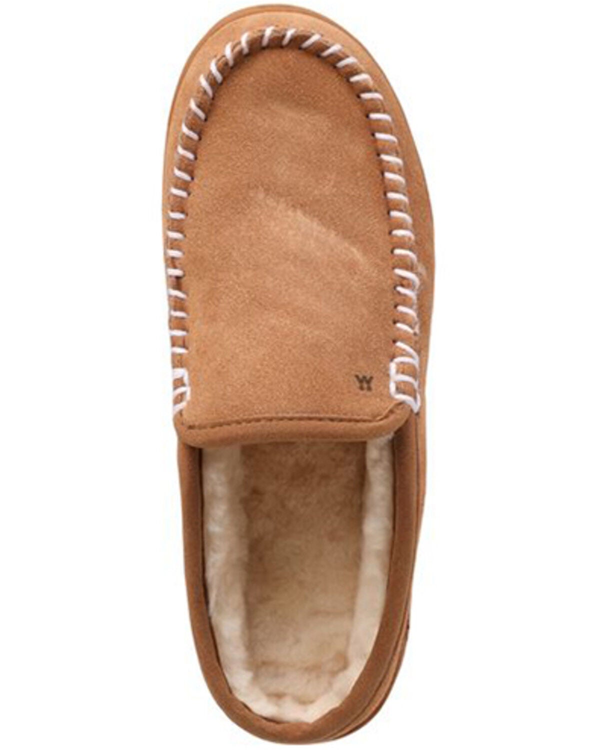 NEW MYKOS men\'s faux shearling lined moc slipper in chestnut Amazon.com | Lamo Men main image 3