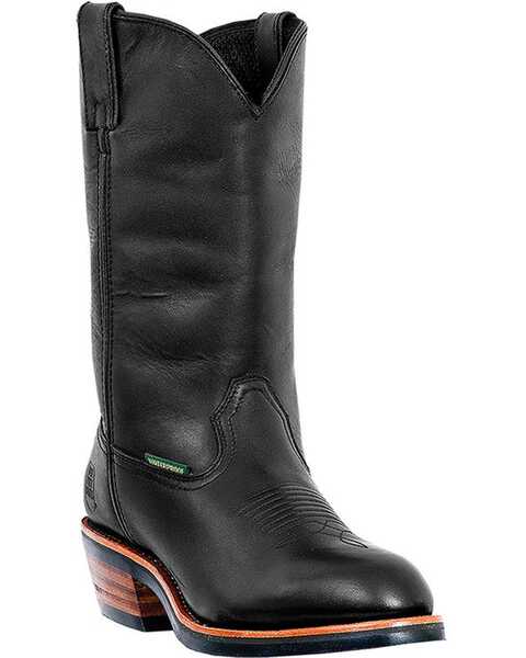 Image #1 - Dan Post Men's Albuquerque Waterproof Western Work Boots, Black, hi-res