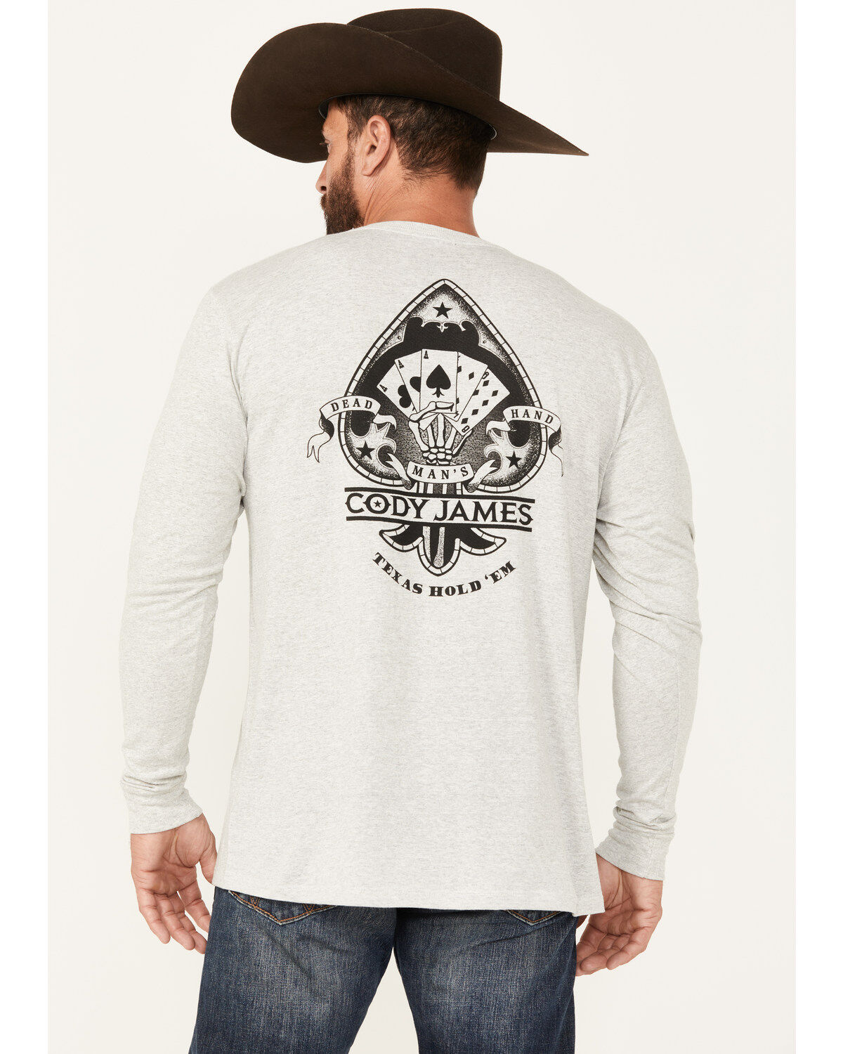 Image #4 - Cody James Men's Spades Long Sleeve Graphic T-Shirt, , hi-res