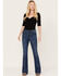 Image #1 - Idyllwind Women's Arena Avenue High Risin' Flare Jeans, Dark Wash, hi-res