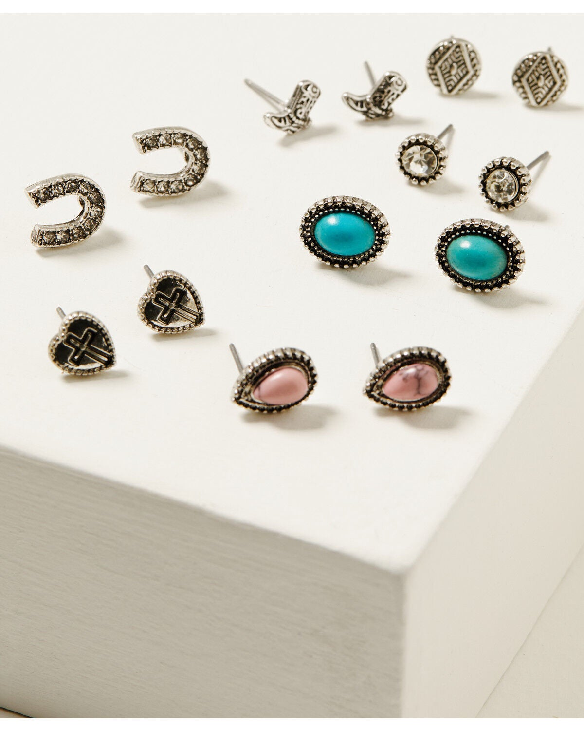 Image #2 - Shyanne Women's Cowgirl Earrings Set - 25 Piece, Silver, hi-res