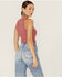 Panhandle Women's Ribbed Bodycon Tank, Rose, hi-res