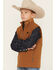 Image #2 - Cinch Boys' Quilted Canvas Embroidered Vest, Brown, hi-res